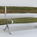 Bamboo Bench with back support
