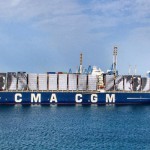 JR & le CMA CGM MAGELLAN les images du Port du Havre