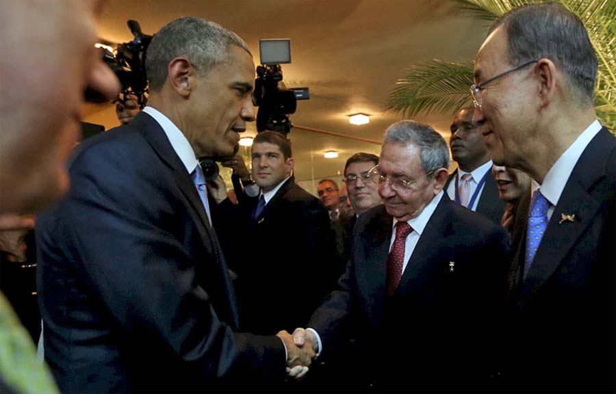 Barack Obama et Raoul Castro