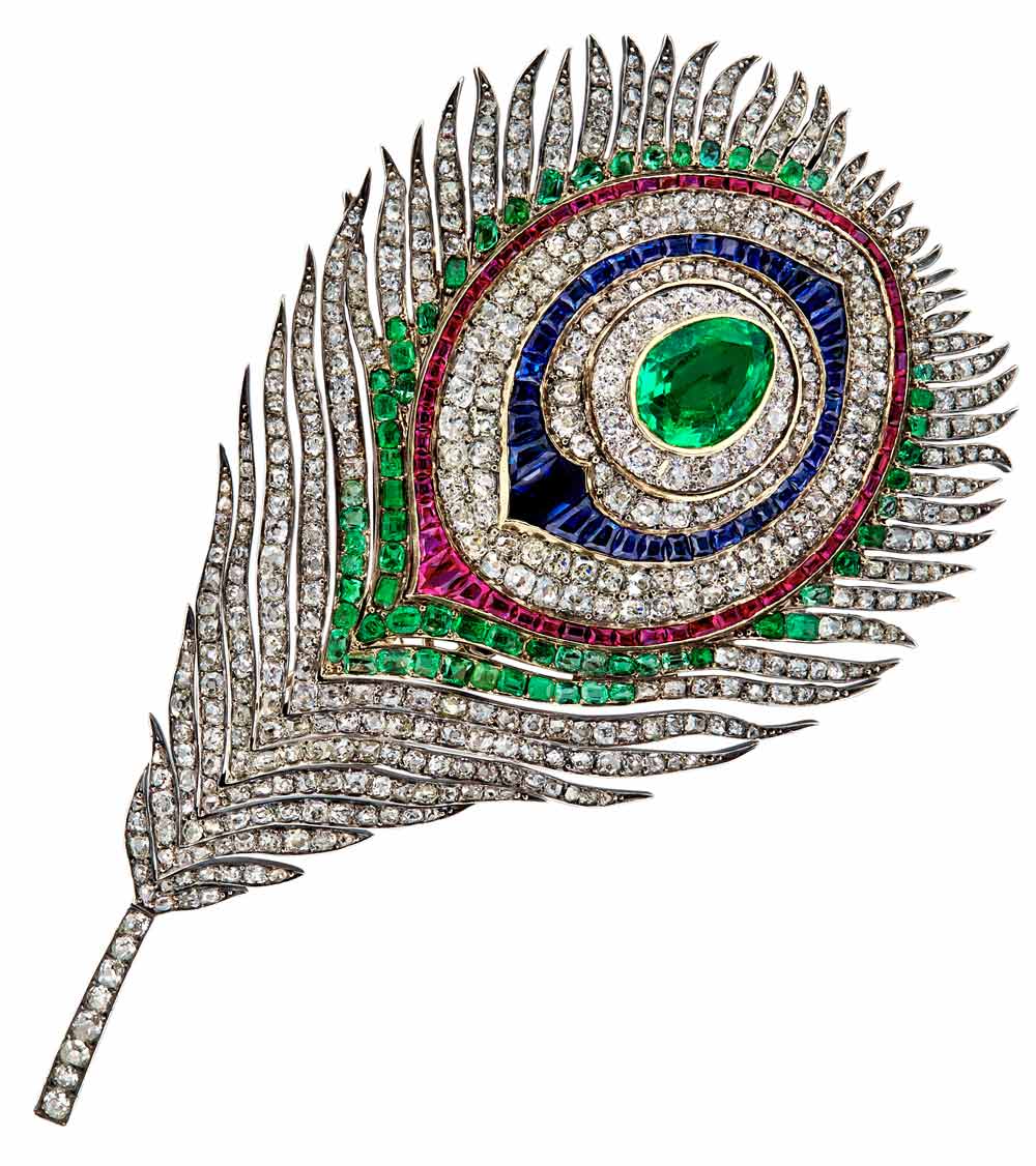 broche plume de paon qui a appartenu à l'Impératrice Eugénie en 1868