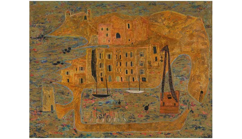 René Guiette - Saint-Tropez, 1949, Huile sur toile, 99,5 x 132 cm Cat Rais. 427 (ARC F 186). © René Guiette, ADAGP, Paris, 2017.