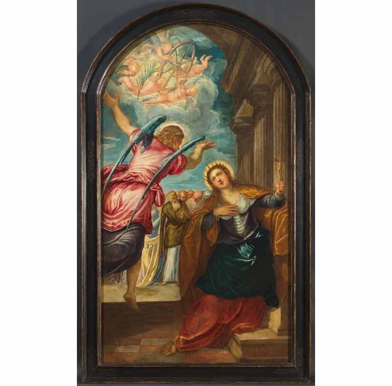 Jacopo Tintoretto (1518-1594), de Heilige Catharina (1560-1570), particuliere verzameling, vanaf 26 juni 2017 in langdurig bruikleen in het Rubenshuis Antwerpen, foto KIK-IRPA