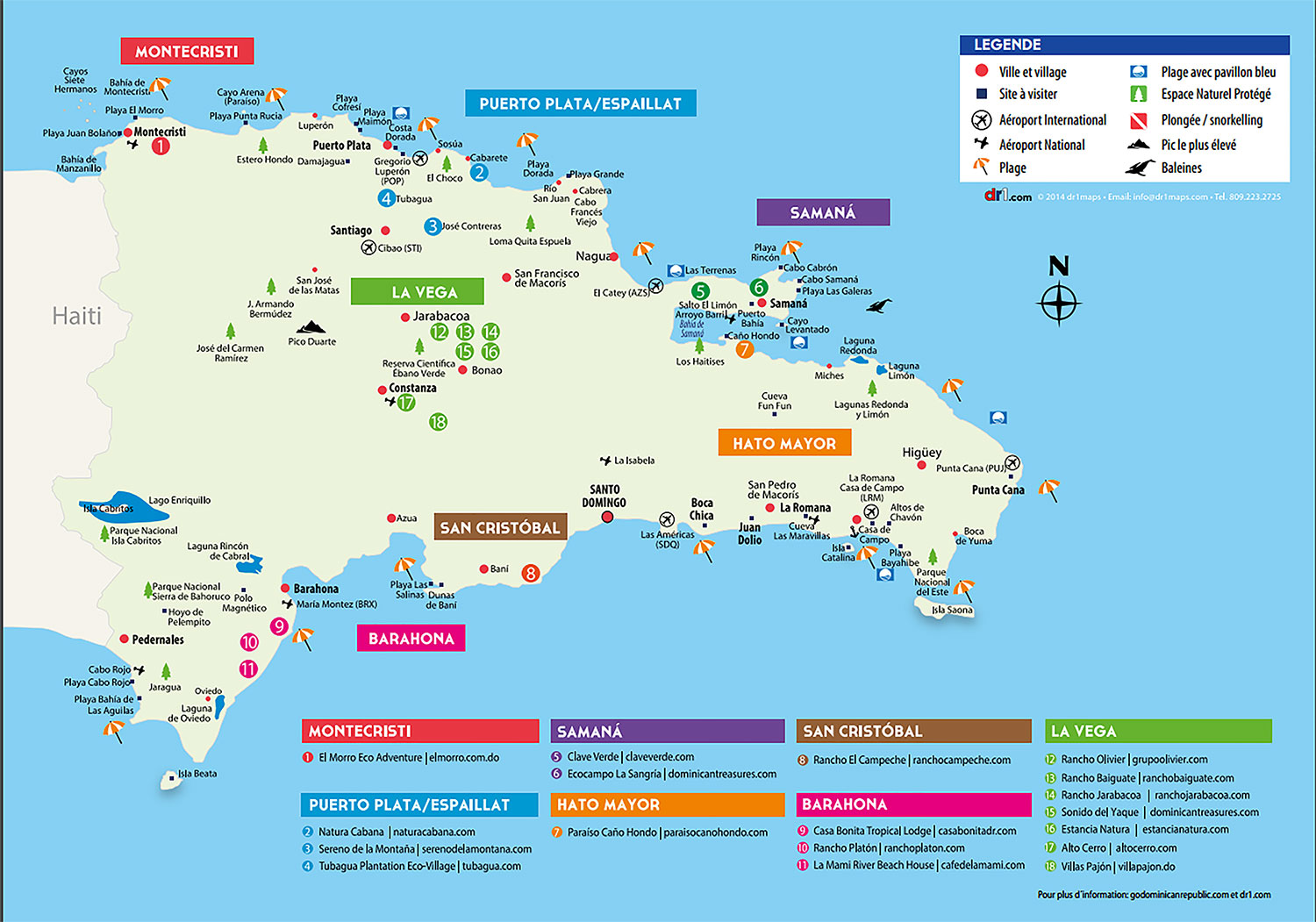 Carte de la République dominicaine