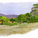 Porquerolles–Jardin-Aquarelle