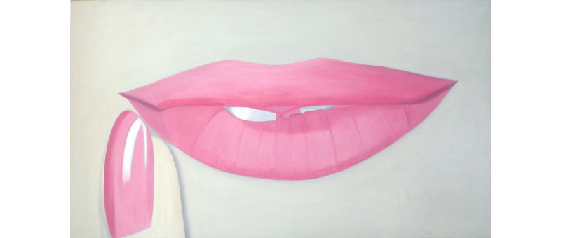 Peter Stämpfli : Pink 1963 - 194 x 107 cm - Huile sur toile