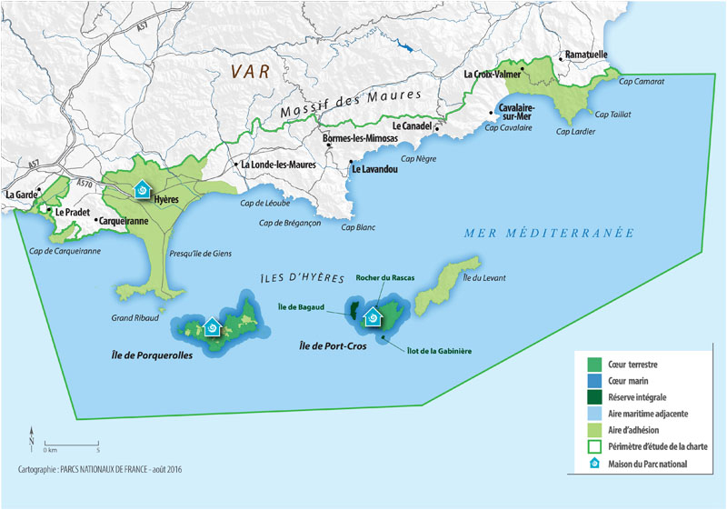 Cartographie du Parc national de Port-Cros 