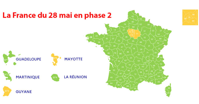La France en phase 2 du déconfinement