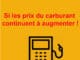 Si les prix du carburant continuent à augmenter ?