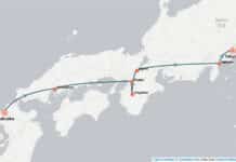 Le Japon de Fukuoka à Tokyo Carte du voyage au Japon